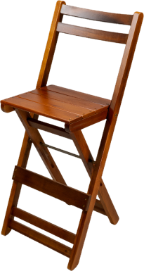 Folding stool with anatomical back